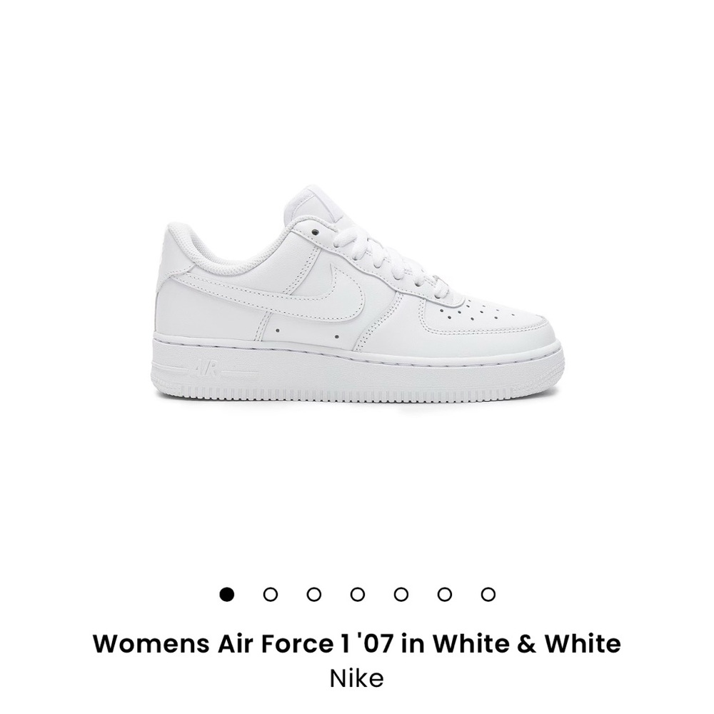 Women’s Air Force 1 ‘07 white on white sneakers. Size 9